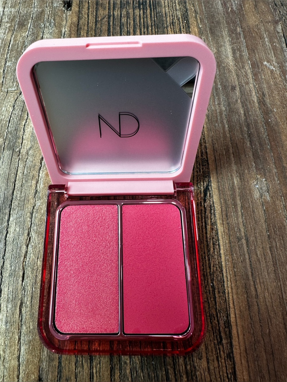Natasha Denona Pink Dual Blush Duo — Shimmer & Matte Pink
